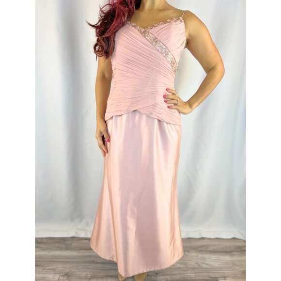 Cachet Vintage VTG Pink Tea Length Dress and Jacket Pair - Picture 10 of 14